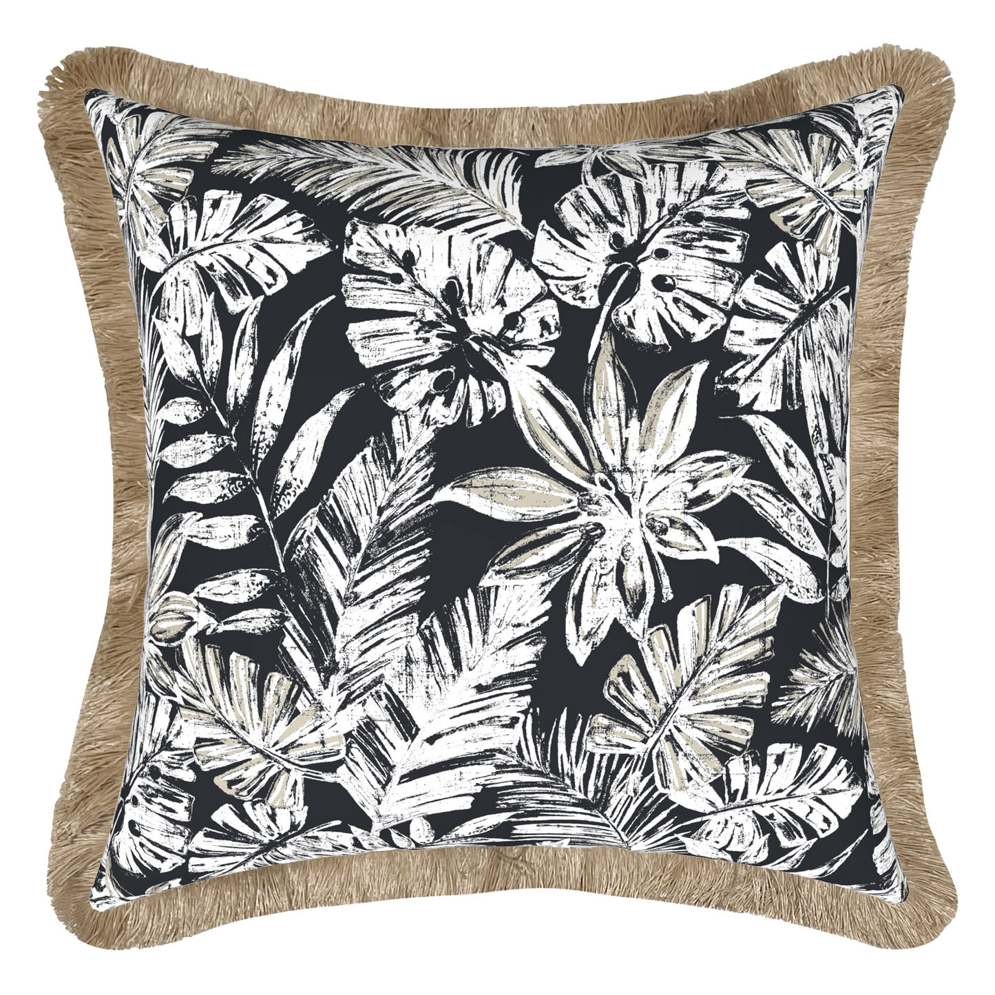 50x50cm Black Tassel Sage Outdoor Cushion