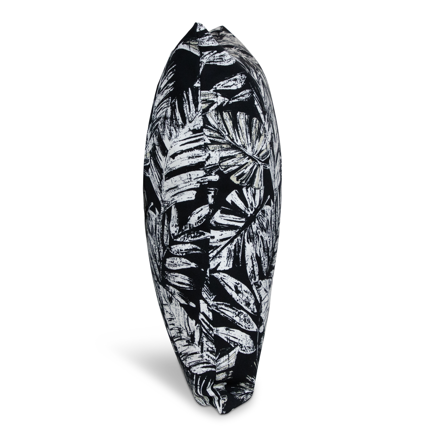 50x50cm black leaf print outdoor cushion