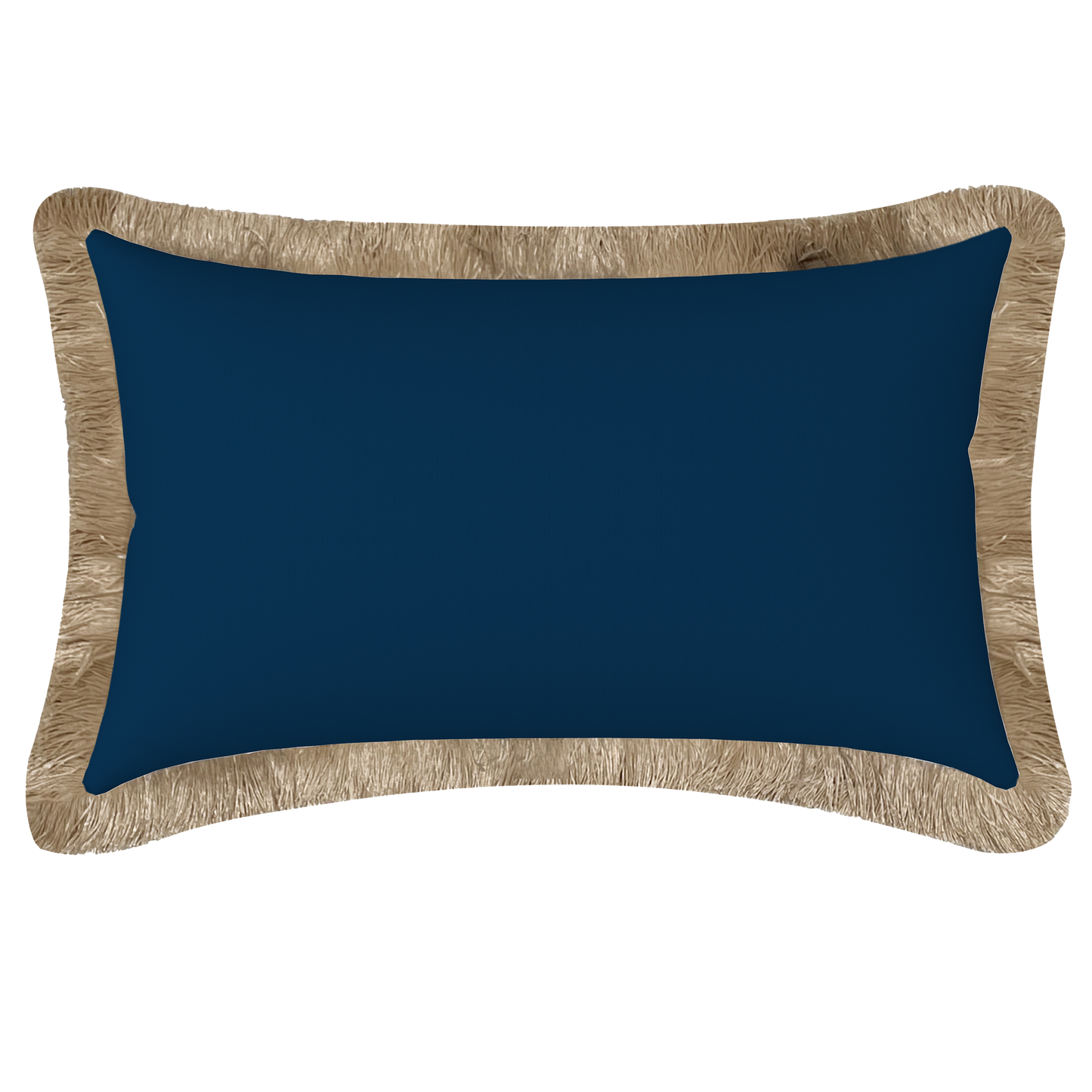 Tahiti Navy - 30x50cm Fringed Outdoor Cushion
