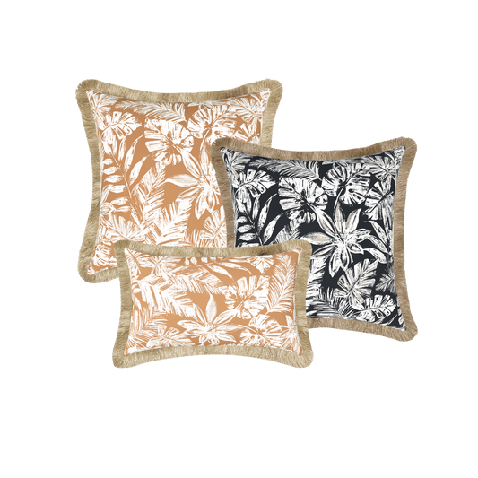 Tahiti Outdoor Cushions Stylist Selection - Clay Escape with Black