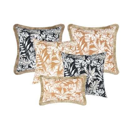 Tahiti Outdoor Cushions Stylist Selection - Clay Escape with Black