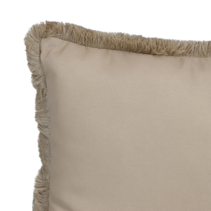 Tahiti Sandstone - 30x50cm Fringed Outdoor Cushion