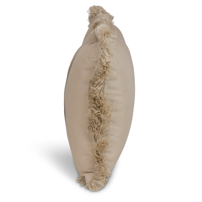 Tahiti Sandstone - 30x50cm Fringed Outdoor Cushion