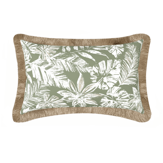 30x50cm Green Tassel Sage Outdoor Cushion