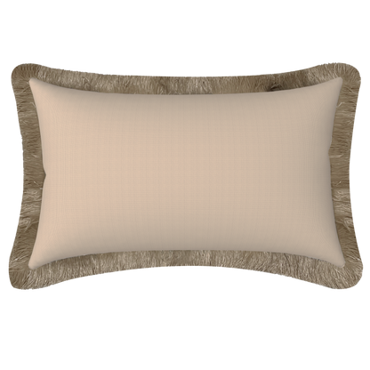 Tahiti Sandstone - 30x50cm Fringed Outdoor Cushion