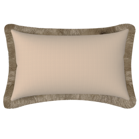 Tahiti Sandstone - 30x50cm Fringed Outdoor Cushion